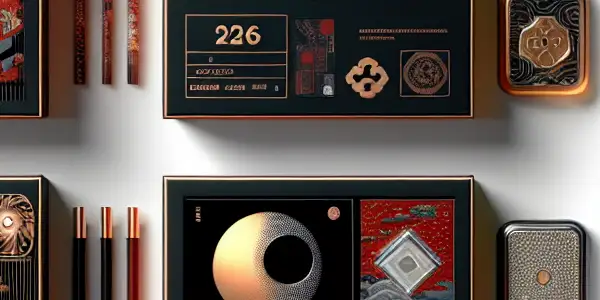 Futuristic packaging design for adult entertainment products, blending tradition and innovation with privacy features and eco-friendly elements.