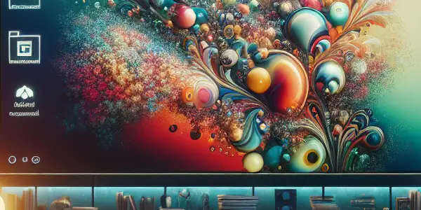 A cozy room featuring a large screen displaying colorful adult content visuals, with a comfortable couch and warm lighting.